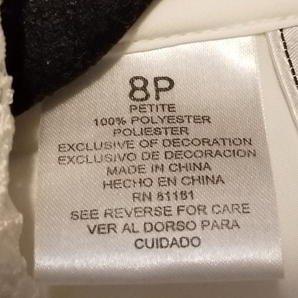 Kathy Che, Vintage White Lace Button Blouse, Size 8P - Picture 8 of 16